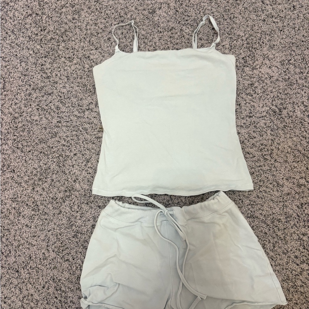 Skims Baby Blue Cami and Short Set